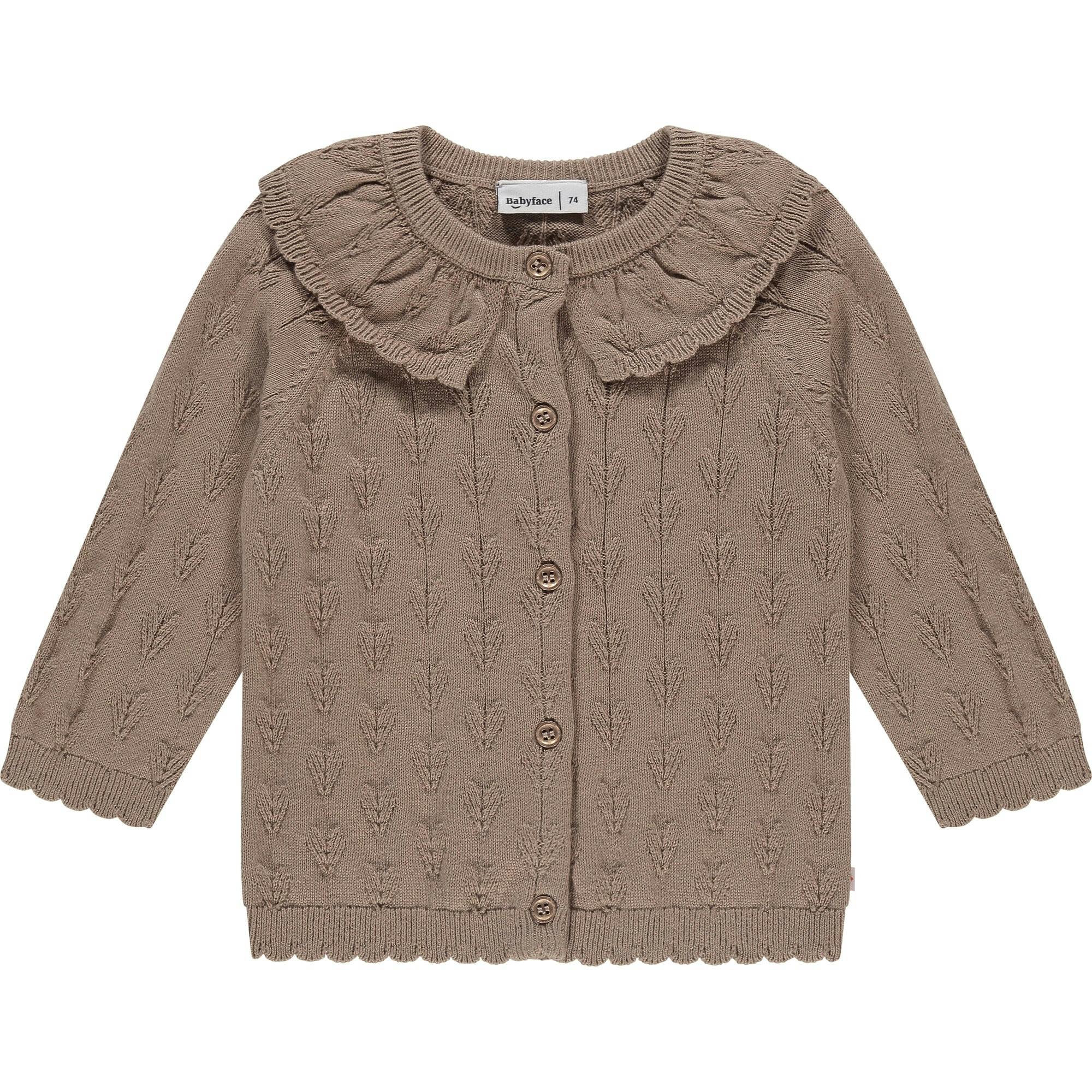 Heart Pointelle Collar Cardigan