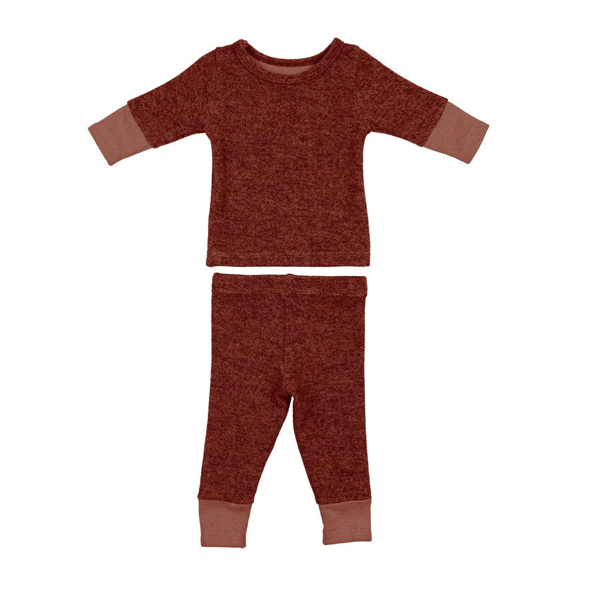 Brushed Sweater Knit 2-Piece Lounge Set