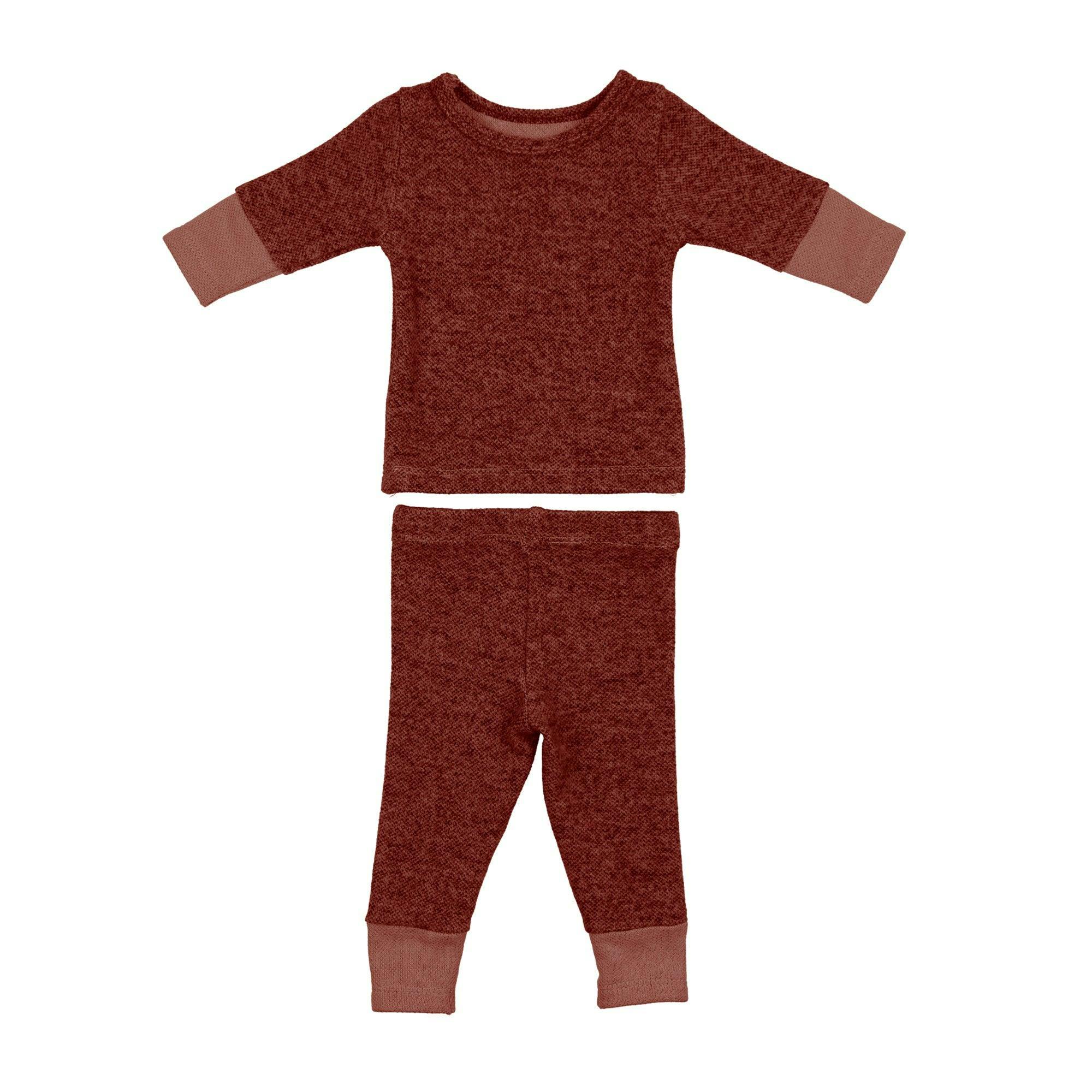 Brushed Sweater Knit 2-Piece Lounge Set