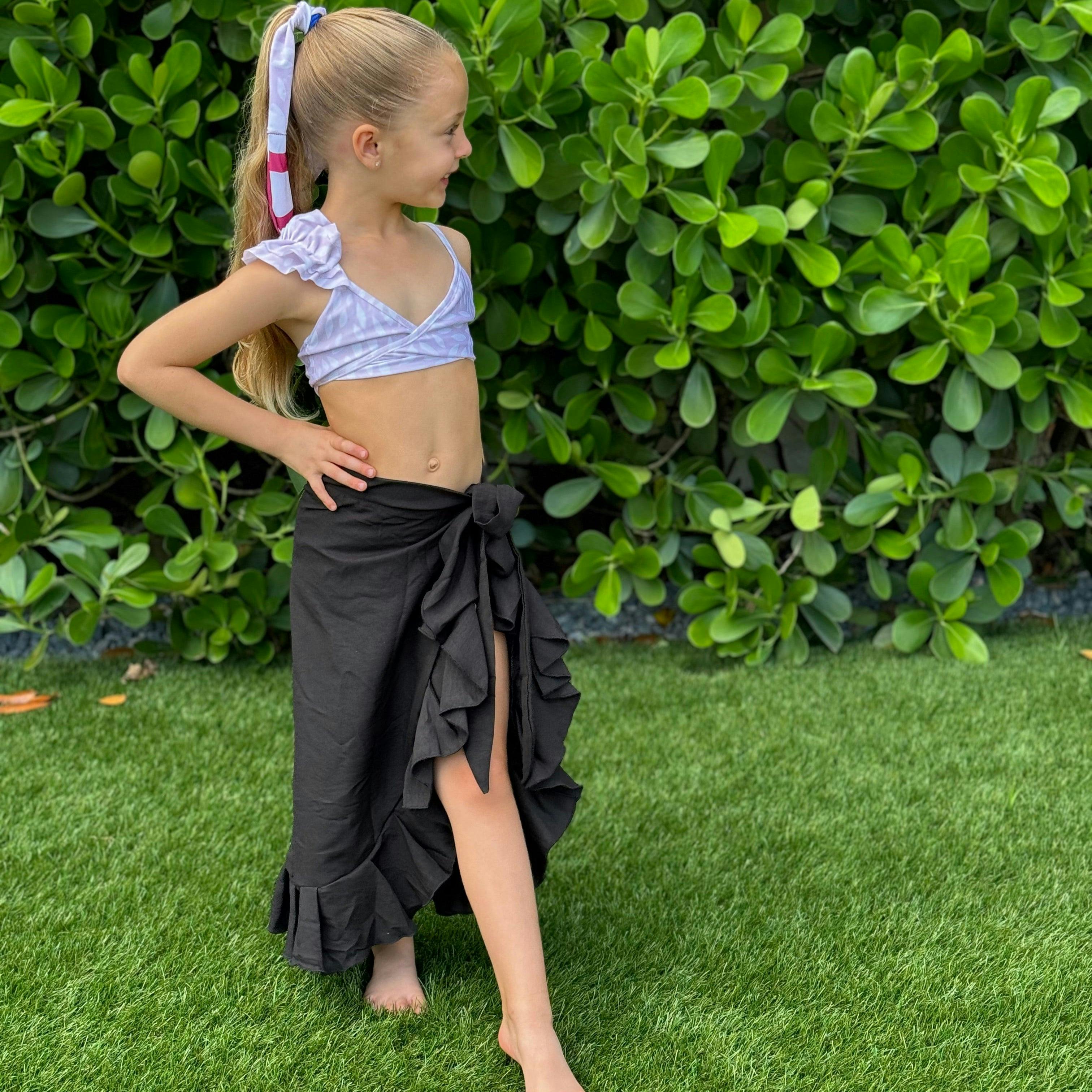 Girl's Wrap Skirt - Black
