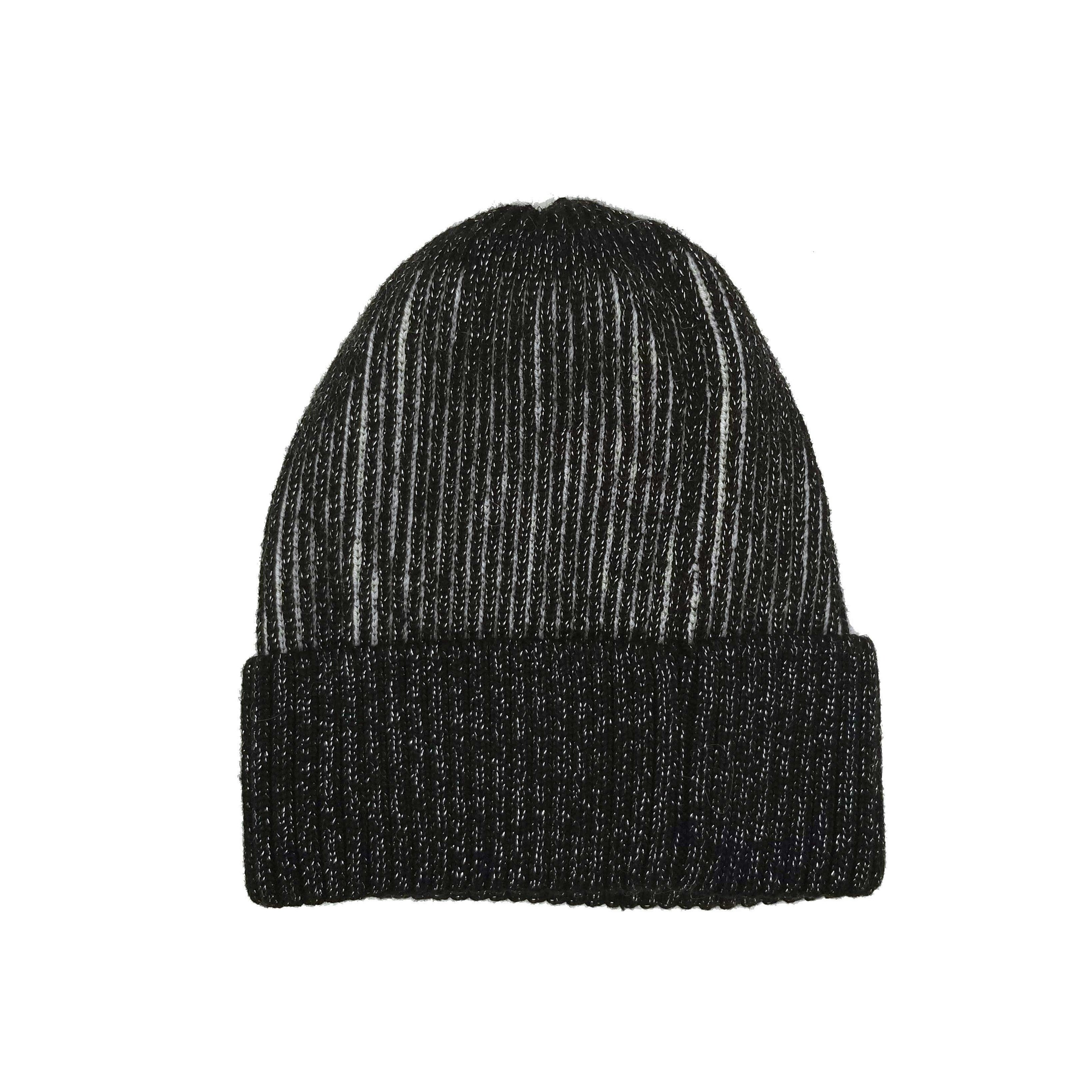 Ribbed Lurex Knit Hat (Snap On Pom Sold Separately)
