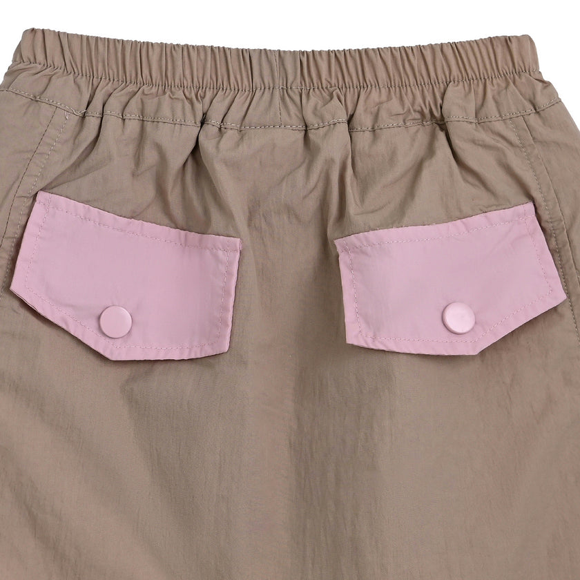 Pink Skirt with Pocket Trim