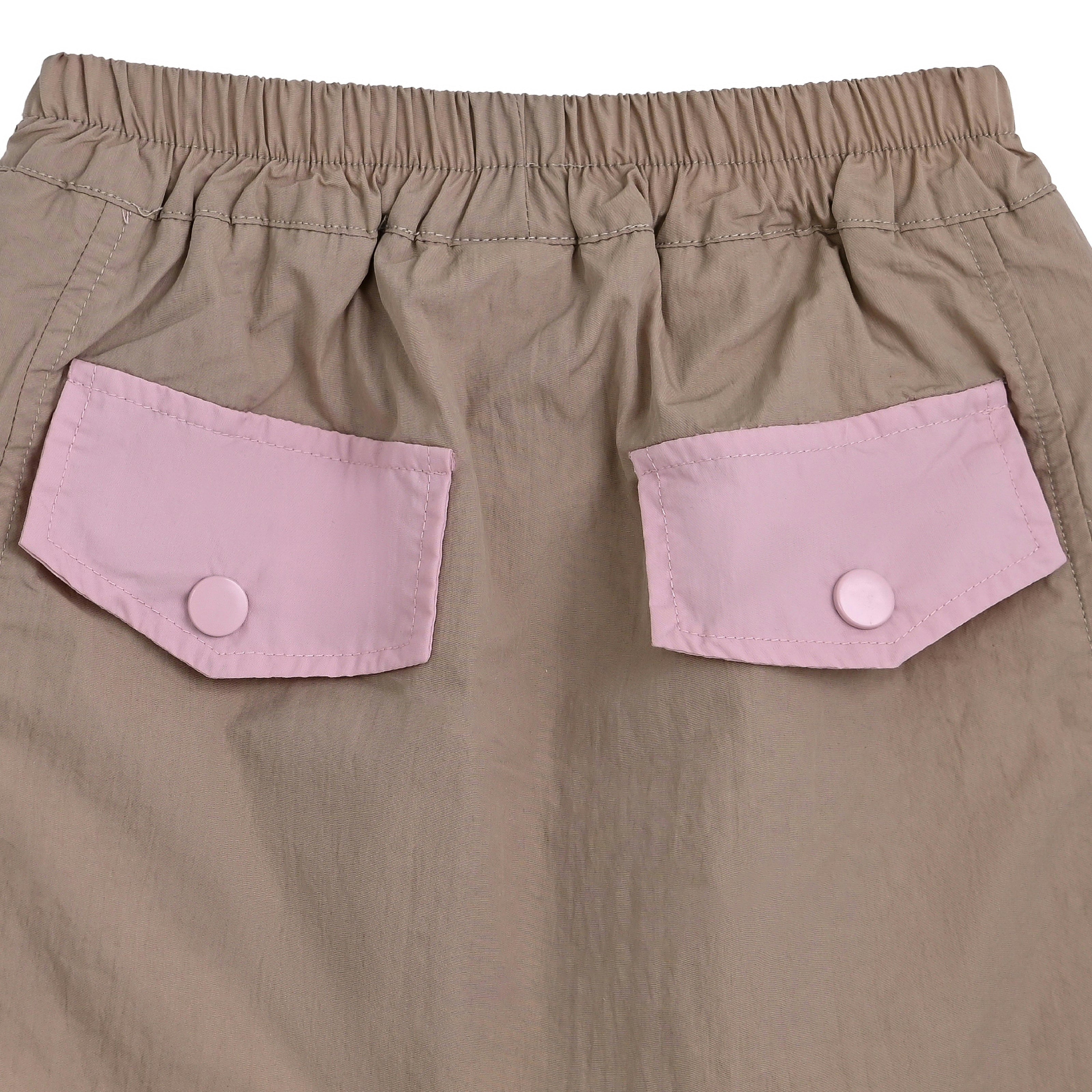 Pink Skirt with Pocket Trim