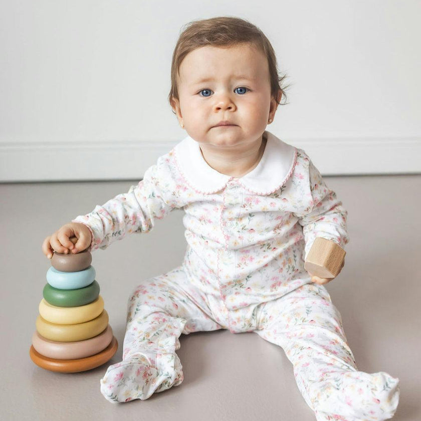 Winter Flowers Pima Baby Pajama