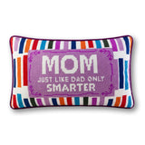 Mom Rules Needlepoint Pillow