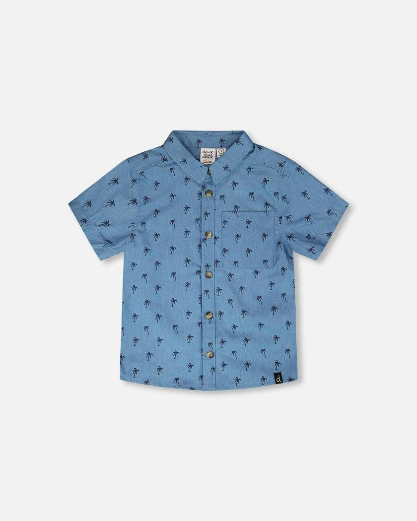Short Sleeve Chambray Shirt