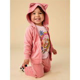 Ears Velour Hoodie, Purple