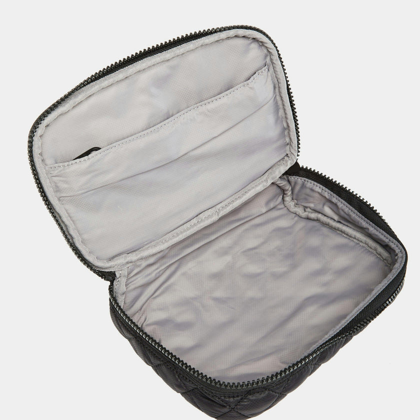 Black Zip Round Cosmetic