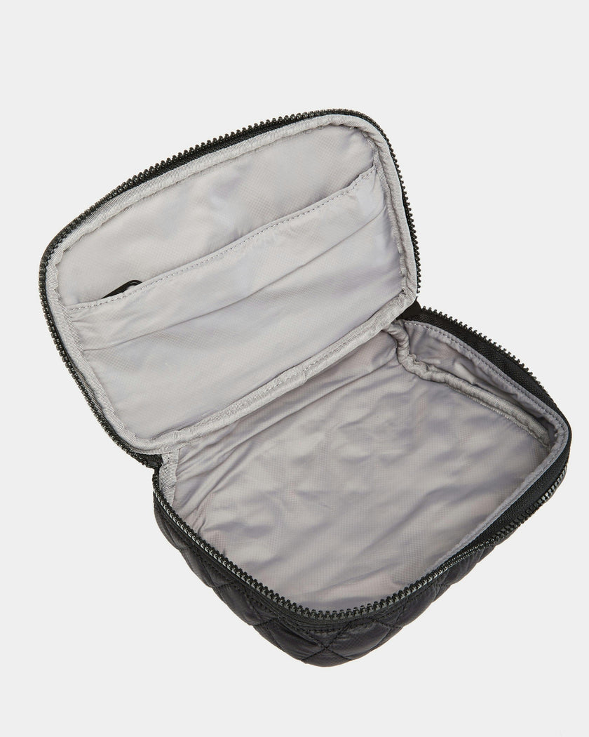 Black Zip Round Cosmetic