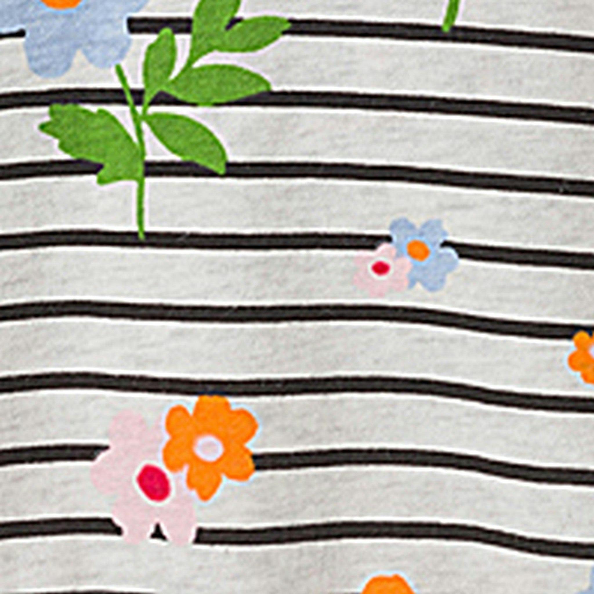 Girls Sweatshirt & Tulle Dress Set | Floral Stripe