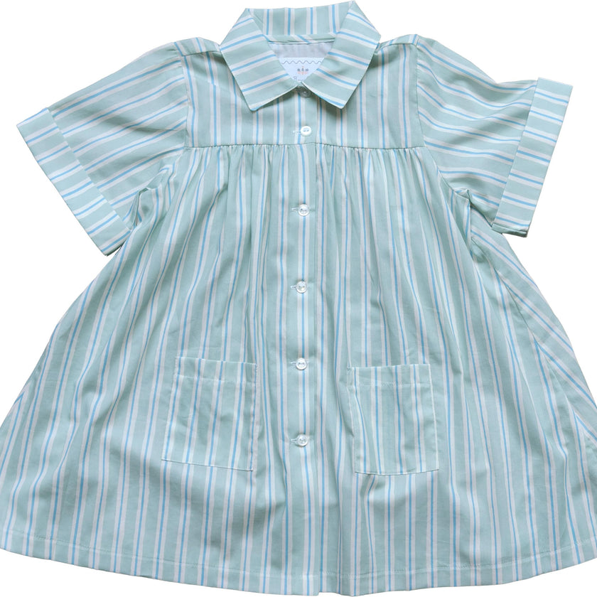 Girls Coverup in Stripe in Blue Jay