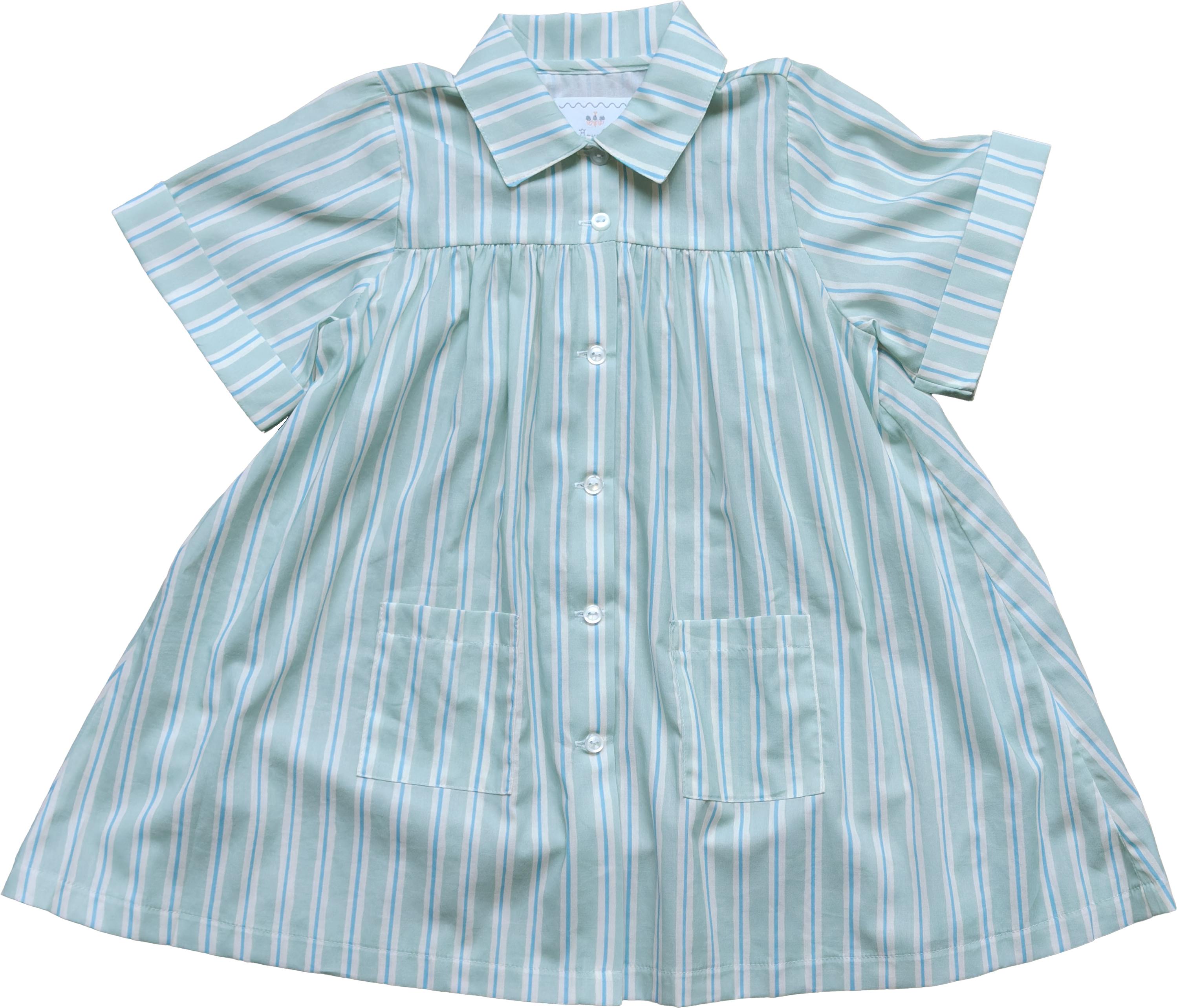 Girls Coverup in Stripe in Blue Jay