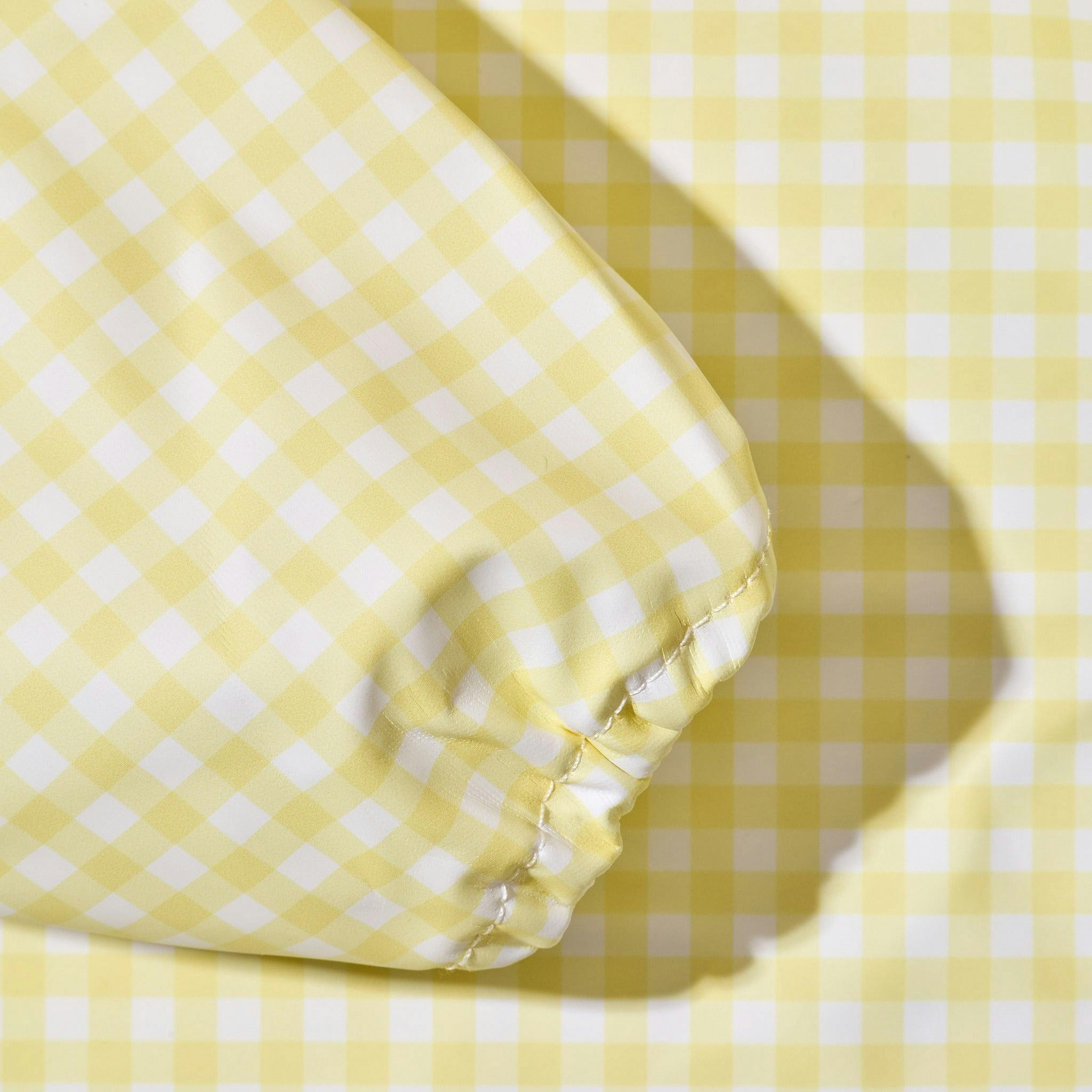 Magnetic Long Sleeve Bib - Butter Yellow Check