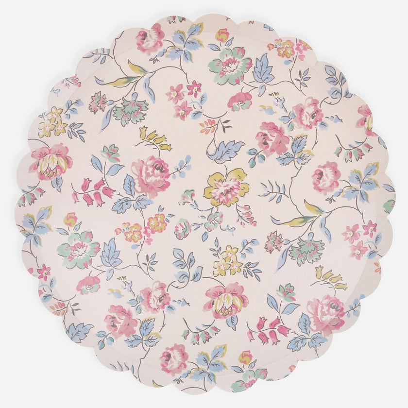 Pink Chintz Dinner Plates