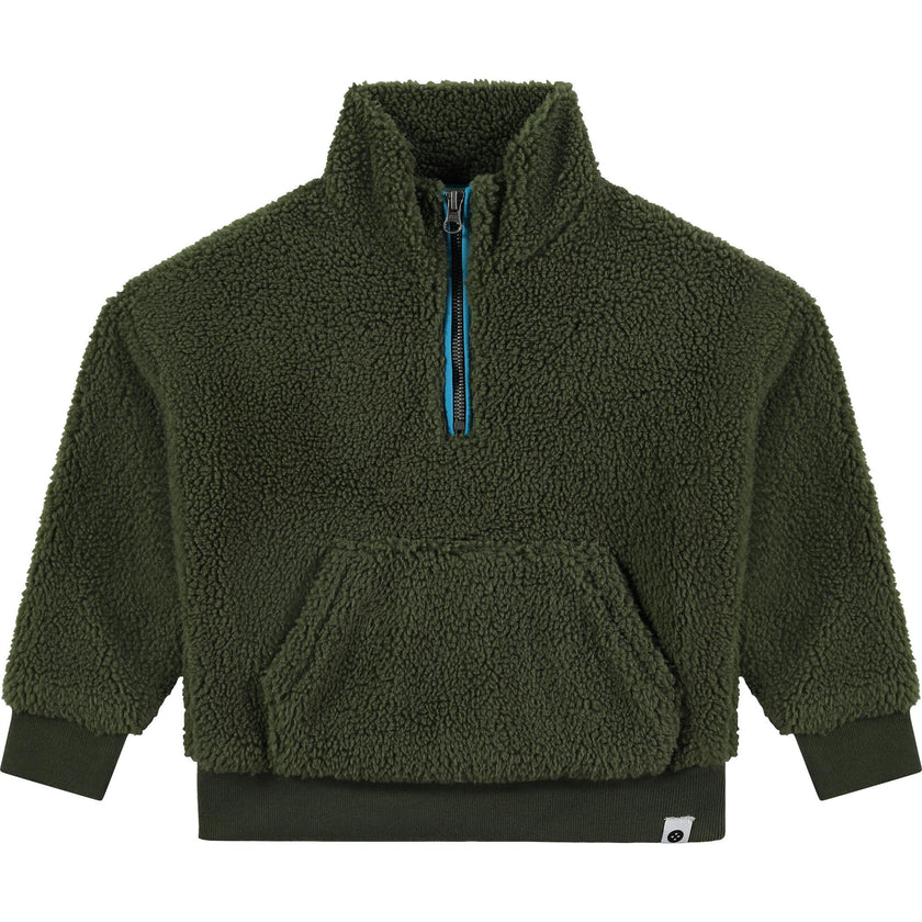 Fuzz Sherpa Quarter-Zipped Pull-Over Sweater
