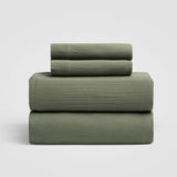 Zen Crinkled Comfort 4-Piece Sheet Set (Matcha)