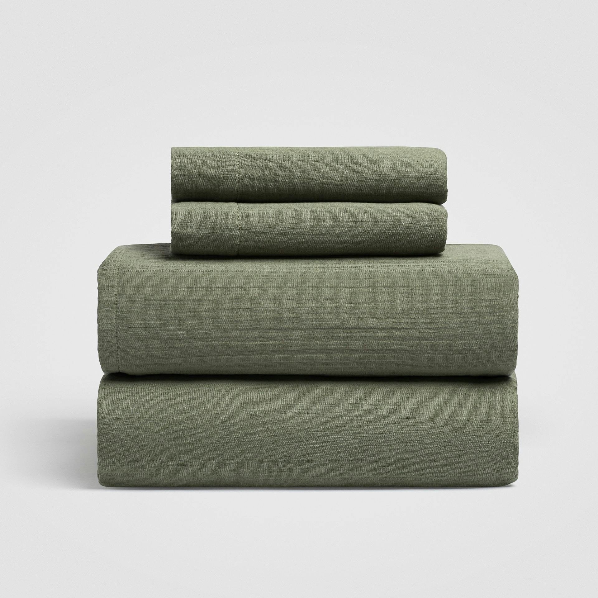 Zen Crinkled Comfort 4-Piece Sheet Set (Matcha)