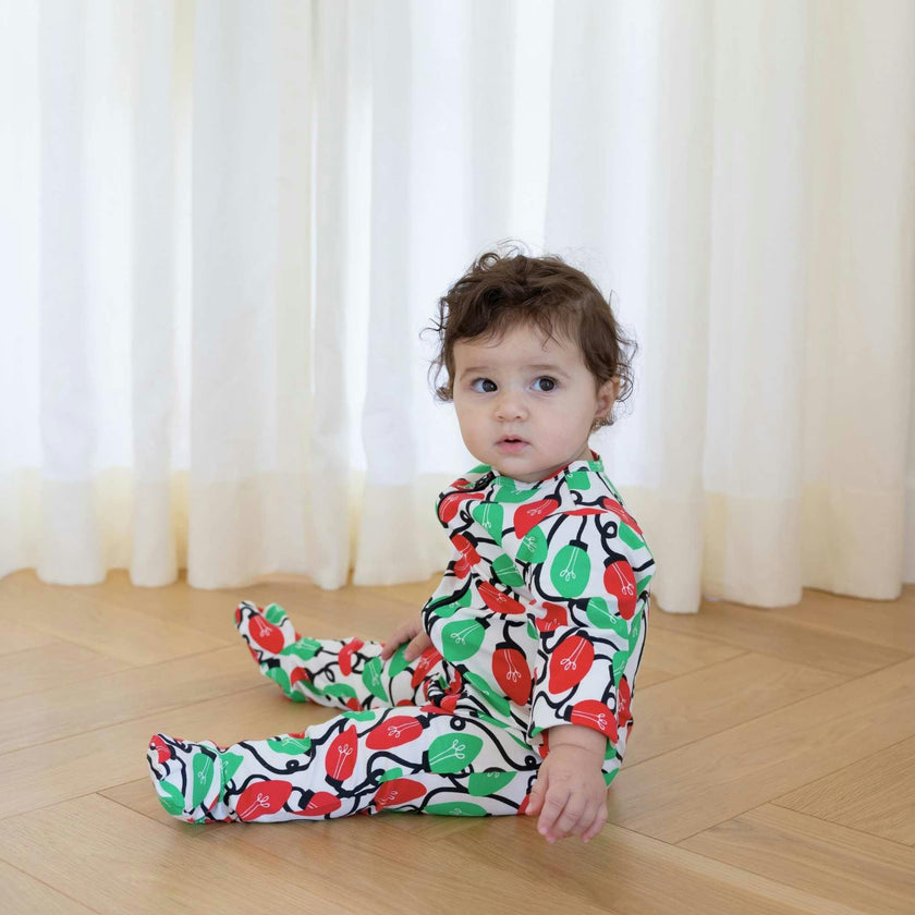 Zippered Footed Onesie, Multi