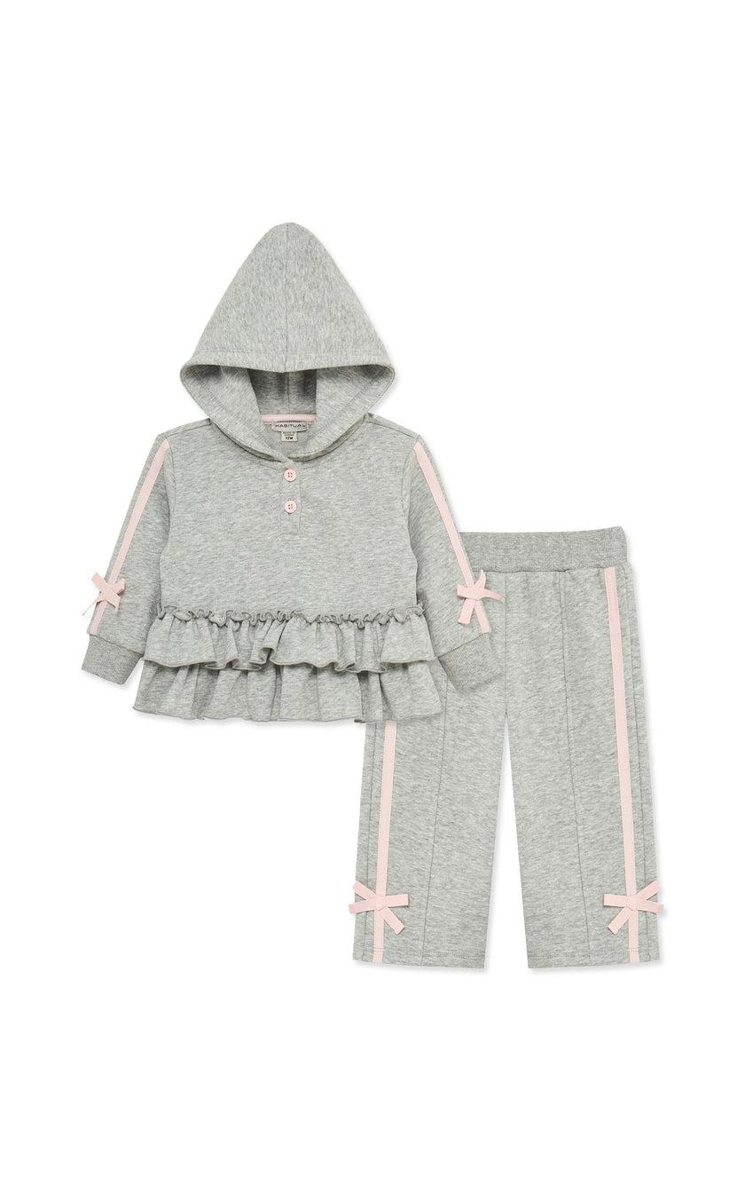 Ruffle Peplum Hoodie Pant Set (2T-4T)