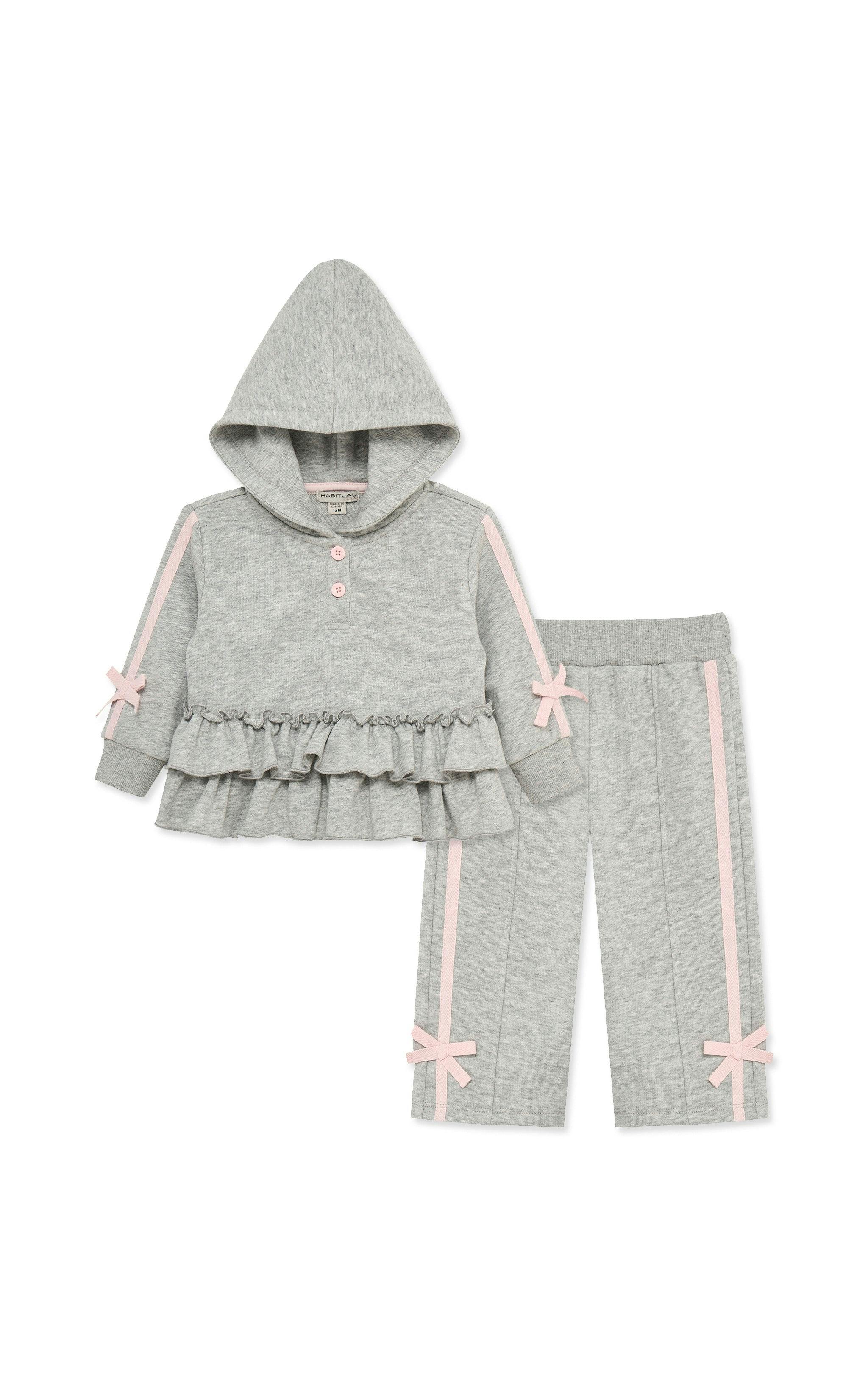 Ruffle Peplum Hoodie Pant Set (2T-4T)