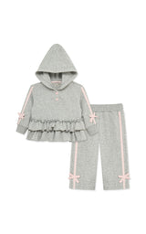 Ruffle Peplum Hoodie Pant Set (12-24M)