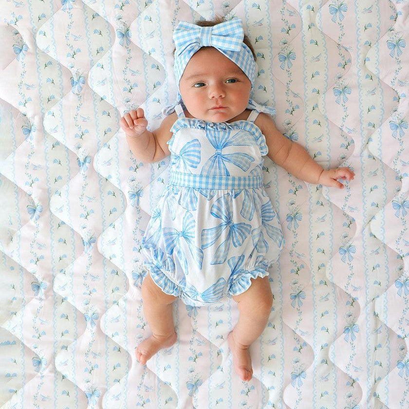 Edda Sleeveless Bow Bubble Romper