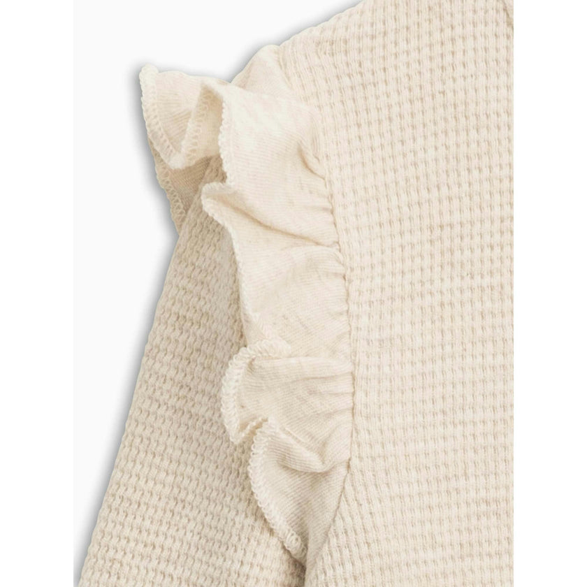 Mila Waffle Knit Flutter Sleeve Romper
