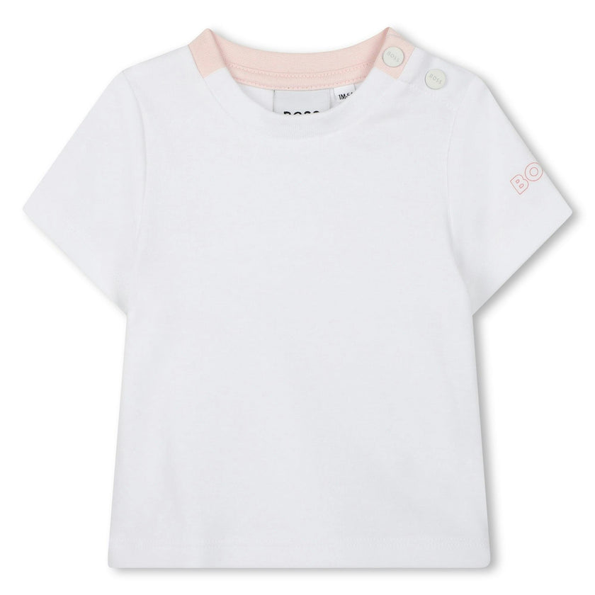 Pale Pink Dungarees T-Shirt Set