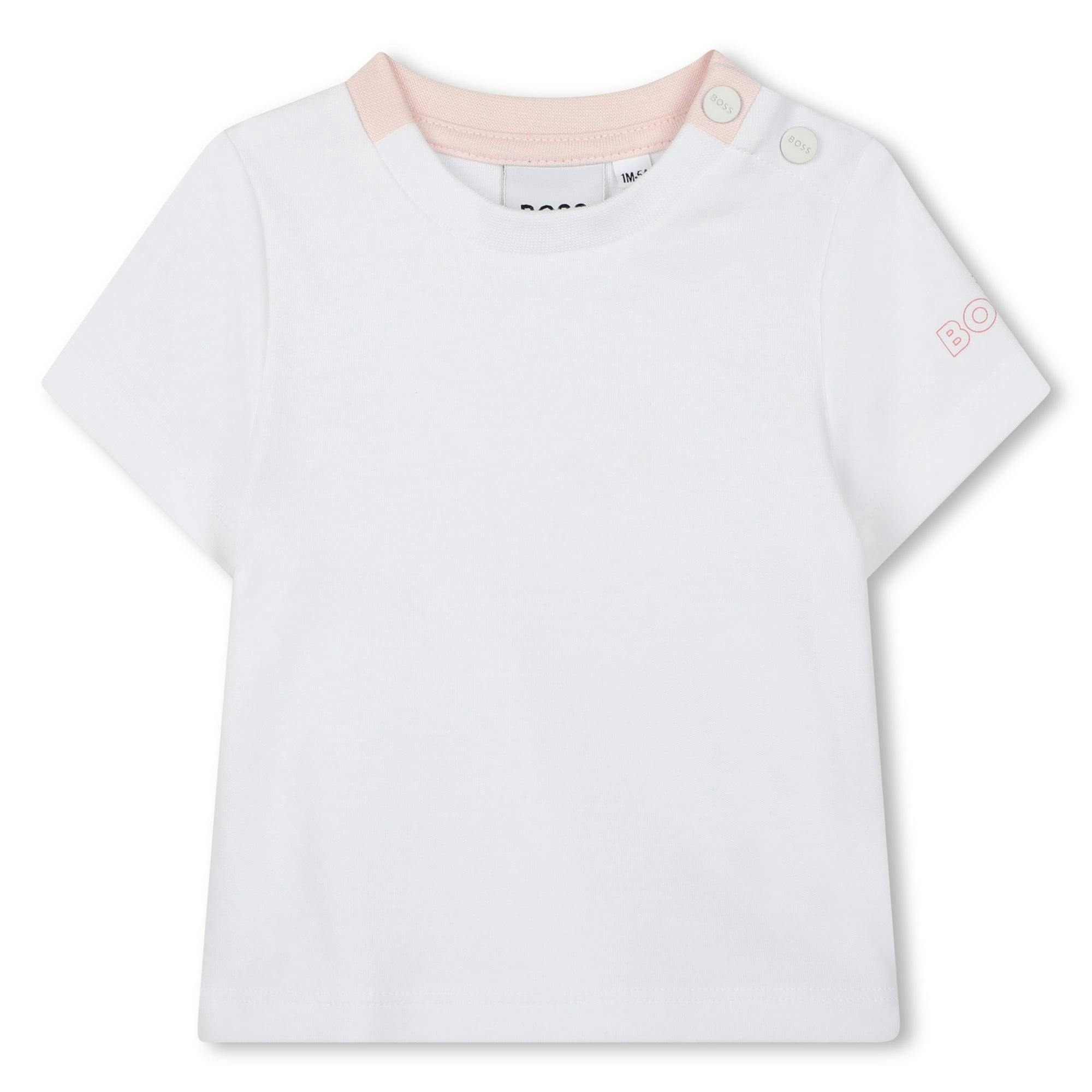 Pale Pink Dungarees T-Shirt Set