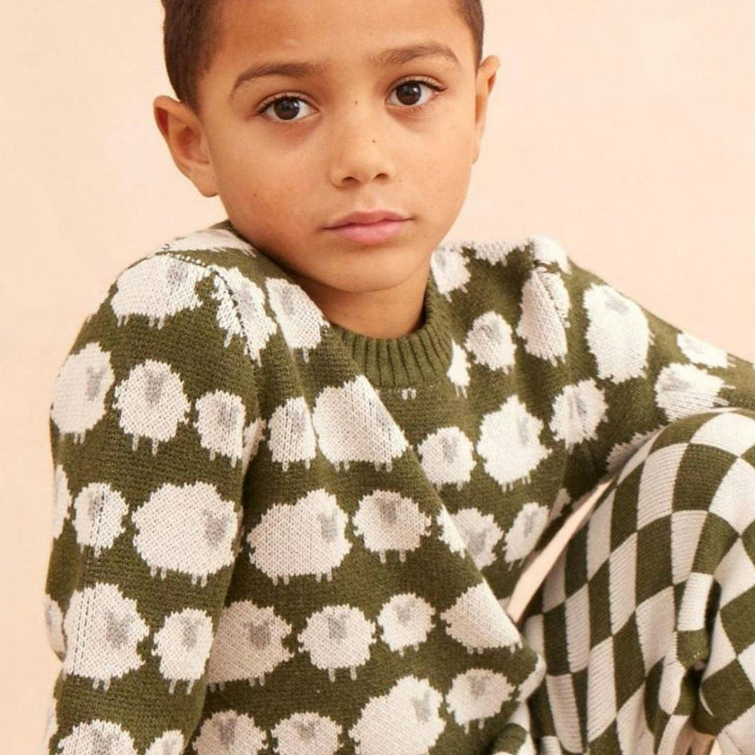 Flock of Sheep Jumper | Avocado