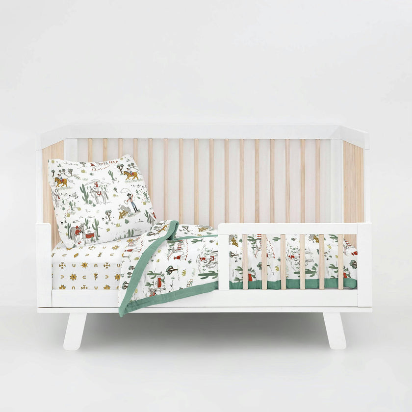 Cotton Muslin Toddler Bedding 3 Piece Set - Cowpoke
