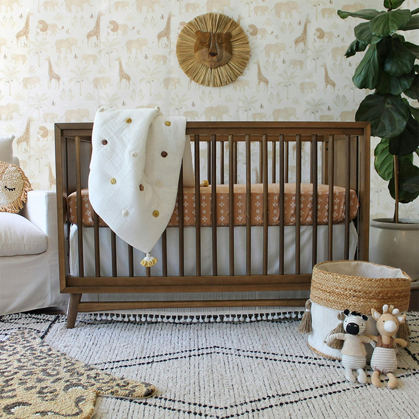 Kendi Cotton Muslin Pom Pom Baby Quilt