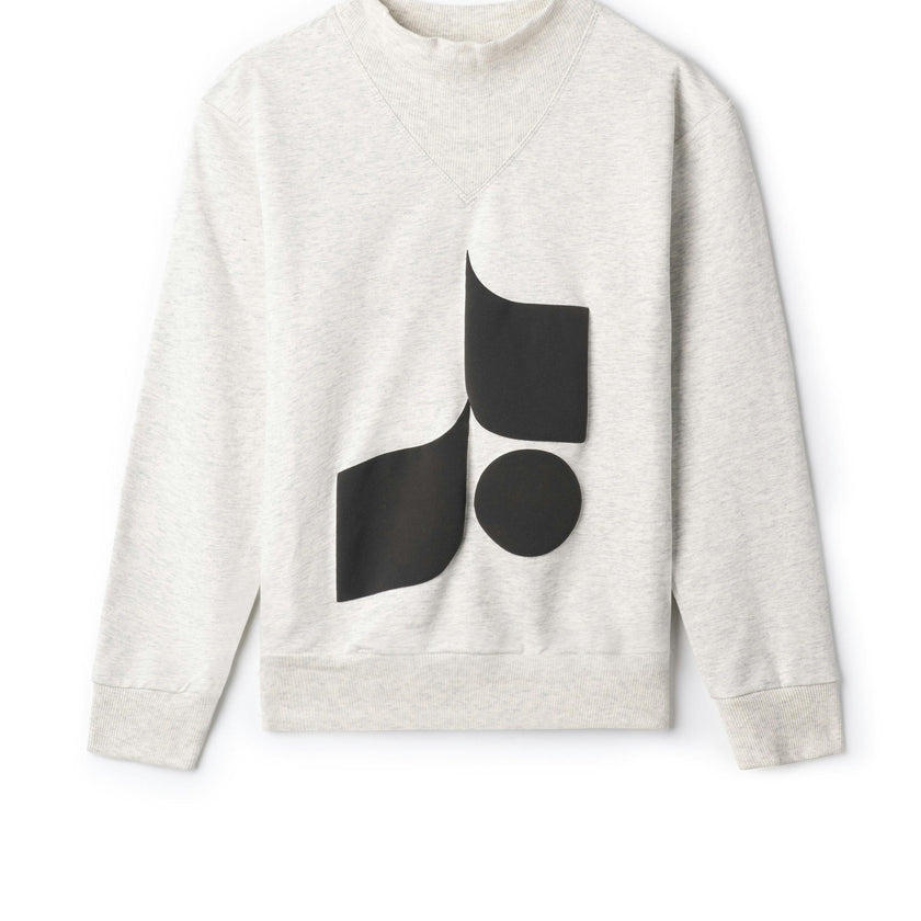 Fennel Neck Sweatshirt Pale Grey Mix