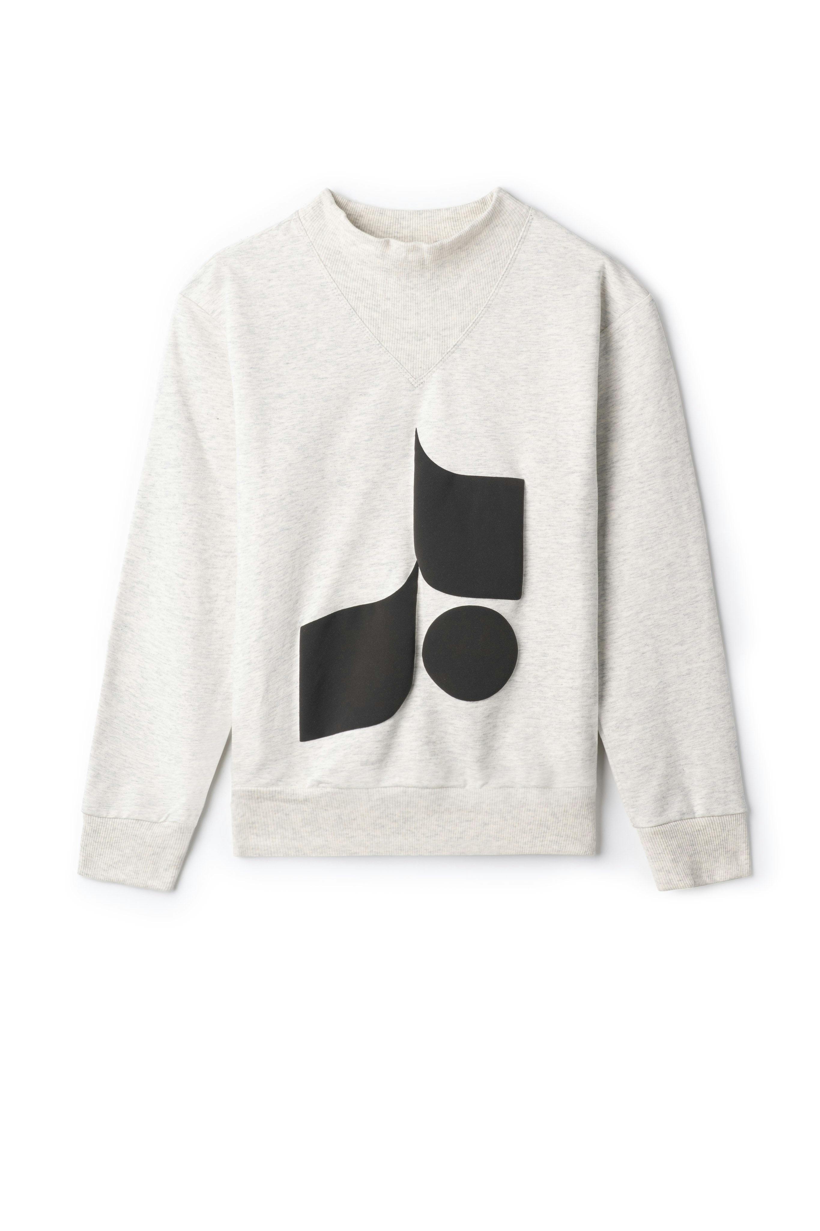 Fennel Neck Sweatshirt Pale Grey Mix