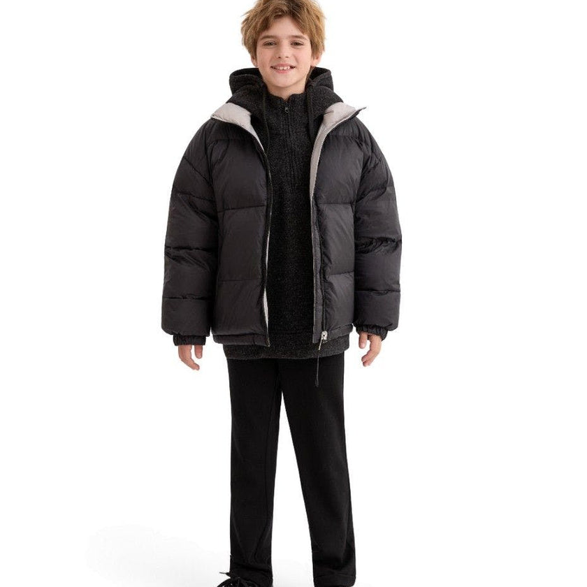 Black Quilted Puffer Jacket