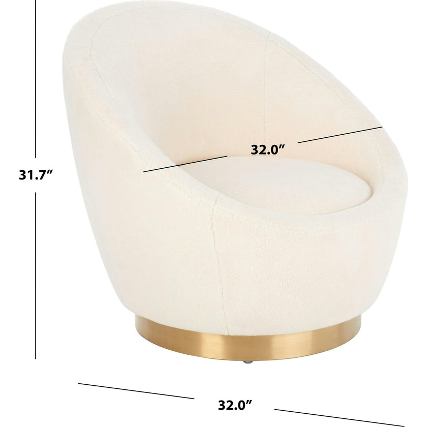 Pippa Faux Wool Swivel Chair