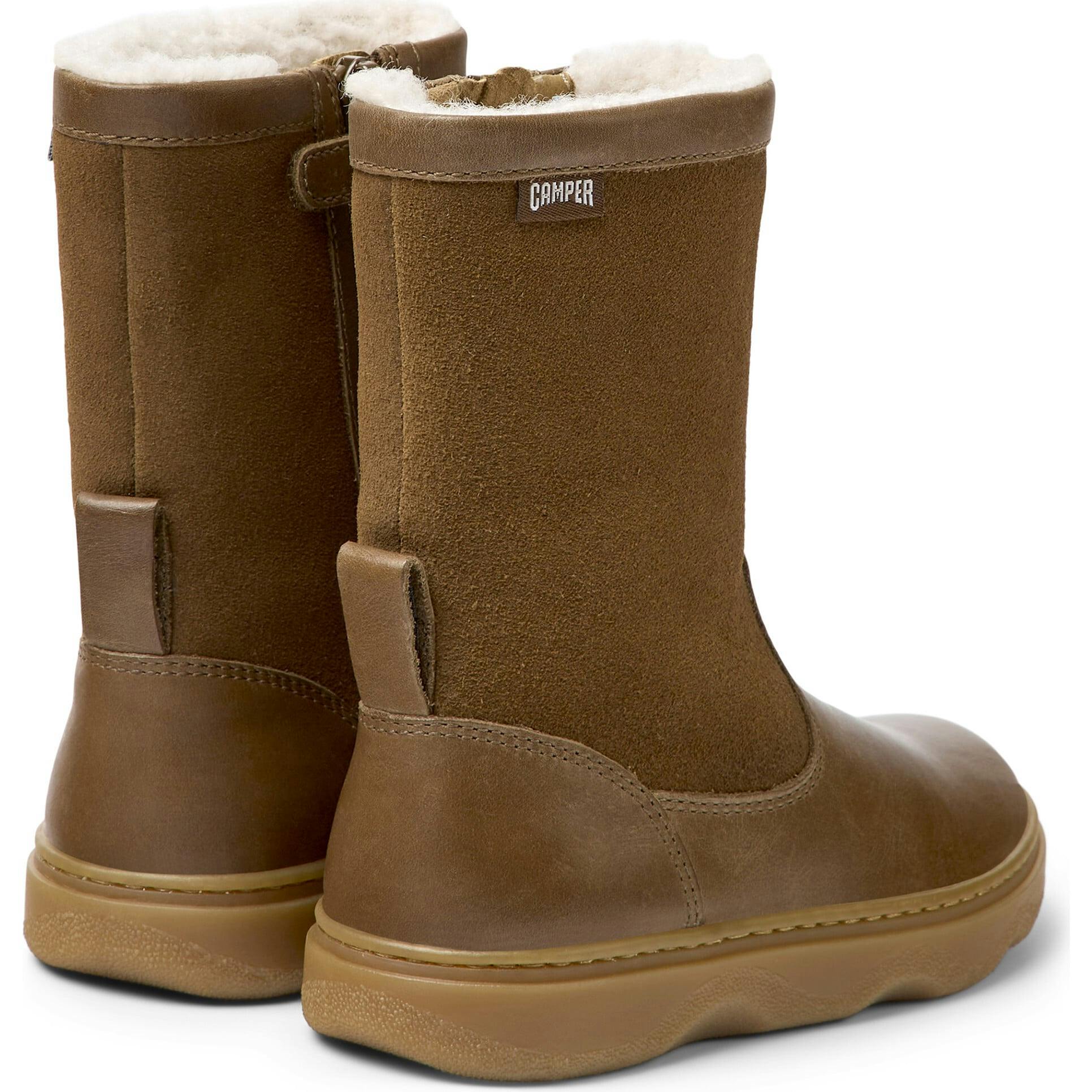 Kiddo Suede Leather Nubuck Boots, Brown