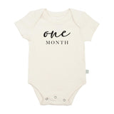 graphic bodysuit | one month milestone charcoal