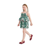 Green Zinnia Textured Skirt Set