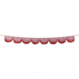 Pink Tinsel Scallop Garland