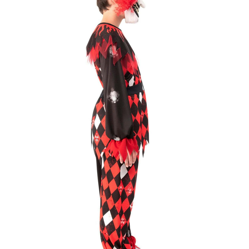 Boys' Red and Black Scary Clown Costume
