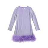 Lavender Shimmer Feather Dress
