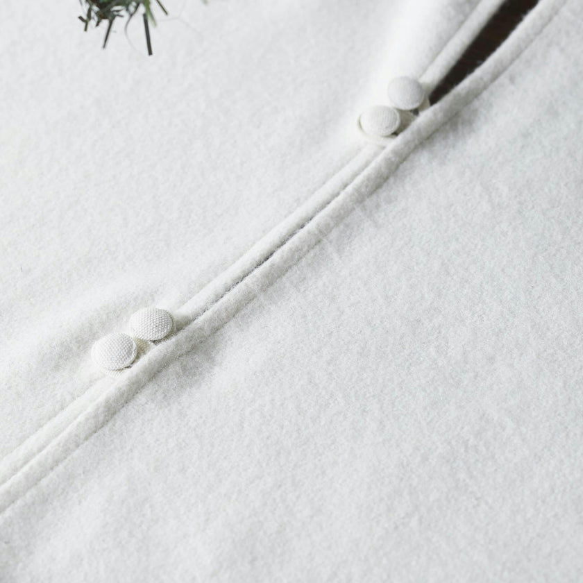 Handmade Flora Wool Christmas Tree Skirt 60"