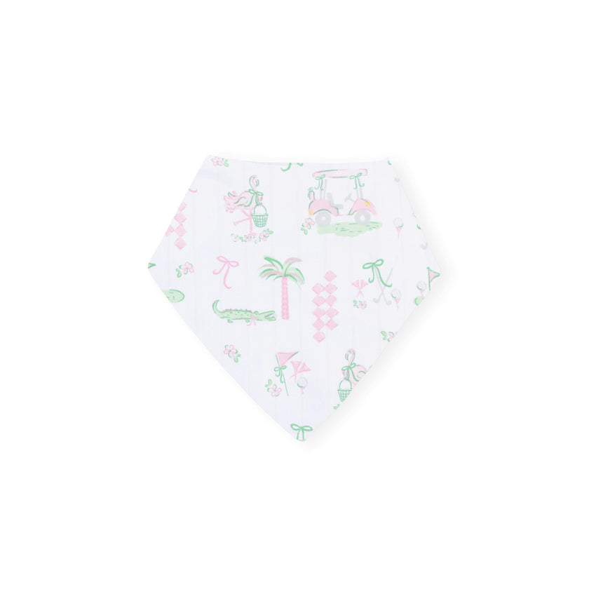 Pretty Golf - 2 Way Ruffle Back Zipper Footie & Bandana Bib Set