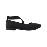 Black Satin Ballerina Flats