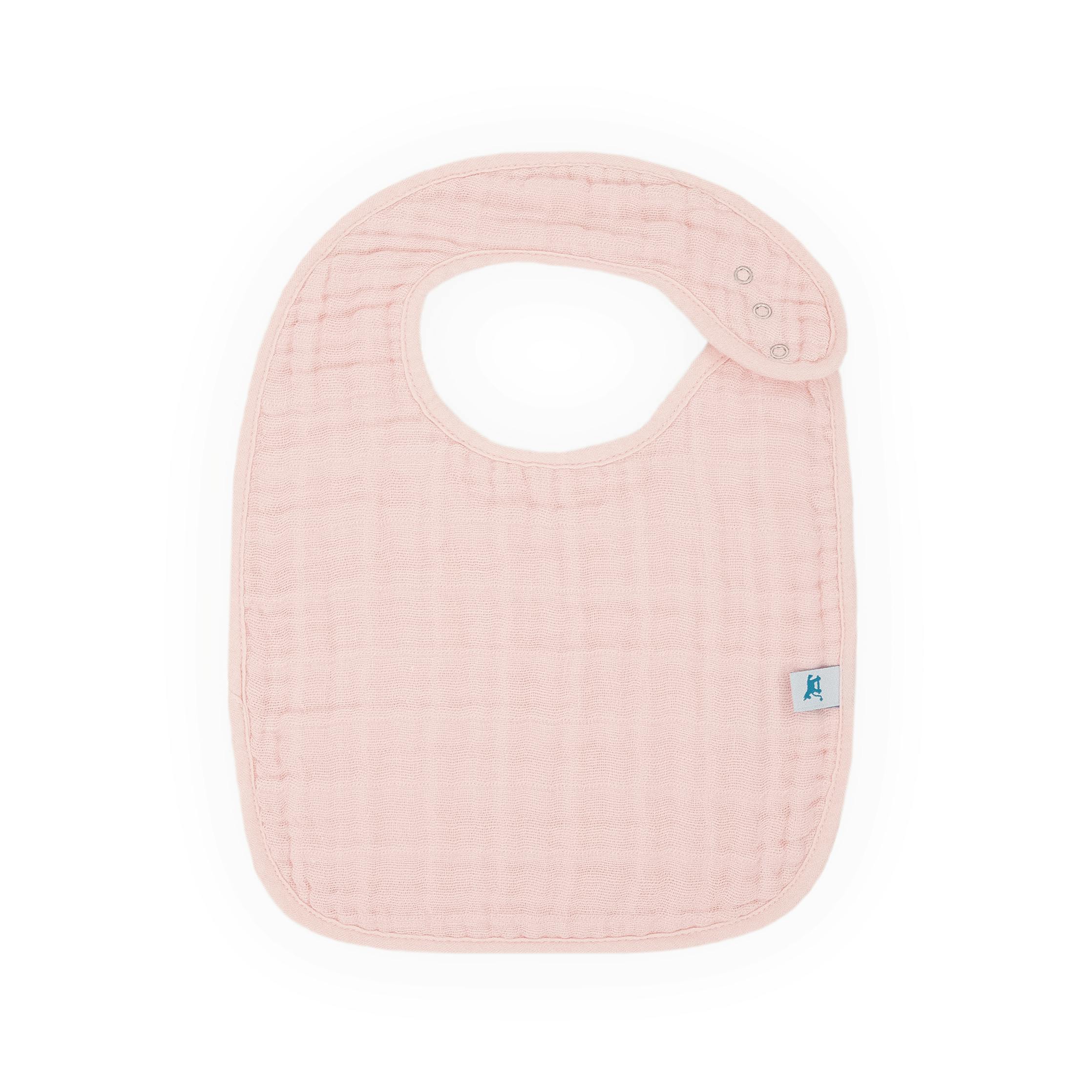 Cotton Muslin Classic Bib 3 Pack - Light Pink