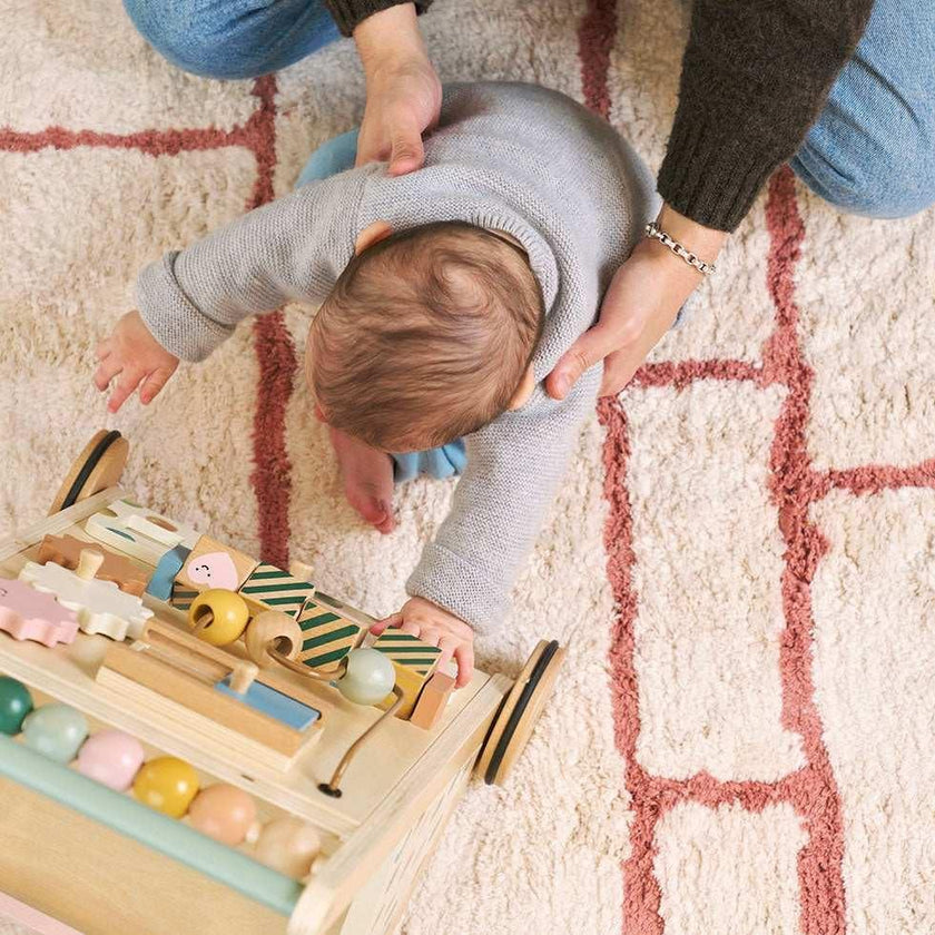 Windowpane Washable Organic Cotton Area Rug