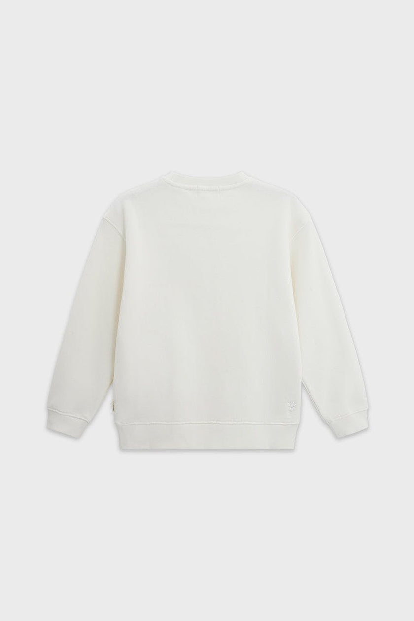 Relaxed Organic Fleece Sweatshirt With SOW print