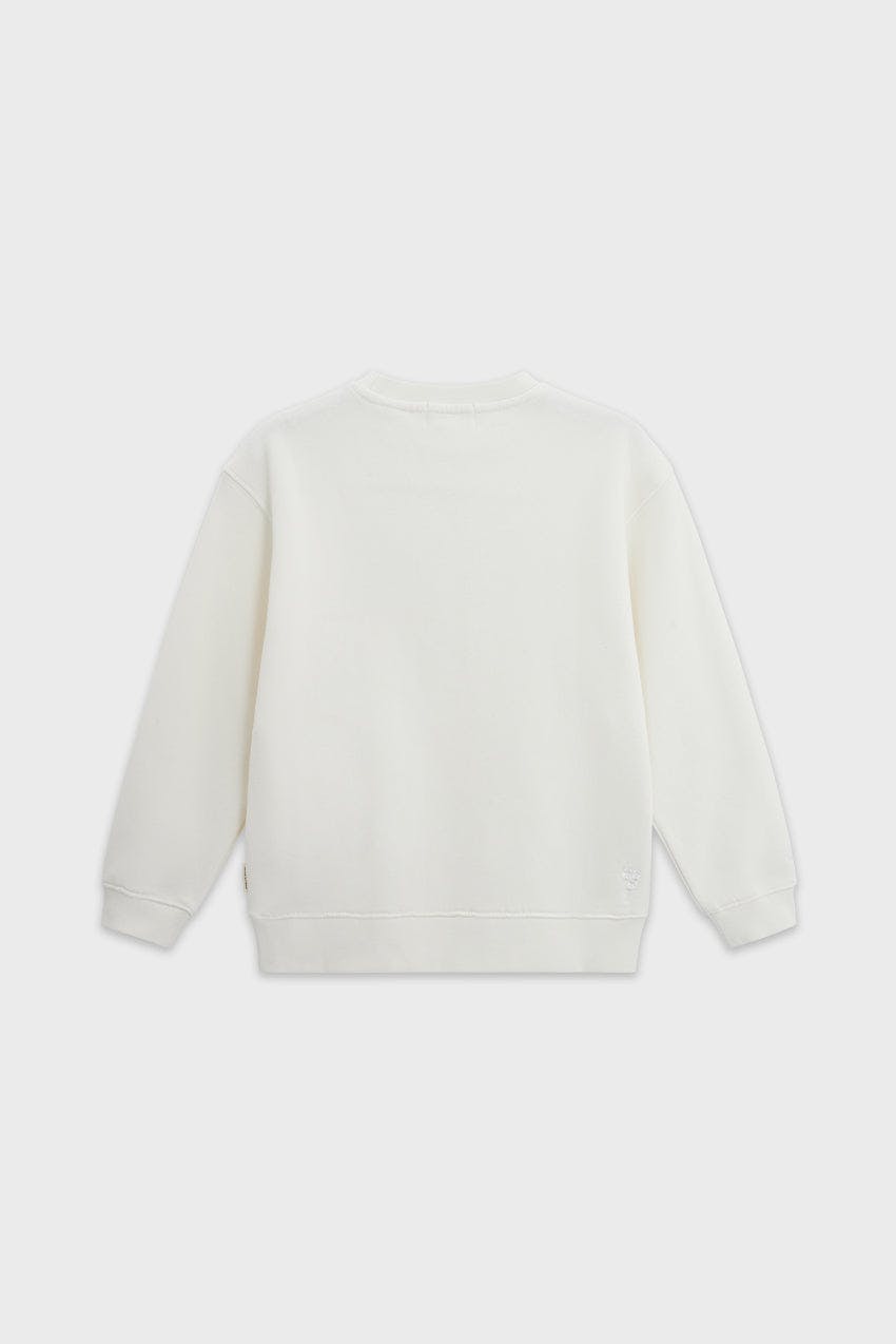 Relaxed Organic Fleece Sweatshirt With SOW print