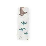 Stretch Knit Swaddle Blanket - Dino Pals